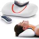 Heated Neck Stretcher with Red Light Therapy, Wireless Cervical Traction Device, Neck Massager 2025 New Upgrade 4 in 1 Portable Massager, Cervical Traction Massager Pillow for Home/Office Used