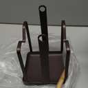 VANRA Cutting Board Organizer Metal Steel Pot Lid Holder Stand Kitchen Countertop Pot Pan Lid Rack, 2 Slots (Deep Brown)