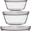 Anchor Hocking 4 Piece Glass Mixing Bowls Set Durable, Microwave, Oven, and Dishwasher Safe Perfect for Prep, Mixing, Serving, and Storage Made in USA