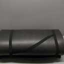 CAP Barbell 1-Inch High Density Exercise Yoga Mat with Strap | Multiple Colors (Black)