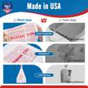 Fuxury 1000 Count Thank You Plastic Bags (11.5" x 6.5" x 21") White, T-shirt, Grocery, Take Out, To Go, Retail Shopping Bags in Bulk (Made in USA)