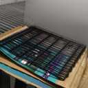 Amazon Basics Portable Foldable Octagonal Metal Exercise Dog Playpen, Indoor/Outdoor Pet Fence with Single Door, 8 Panels, Small, 30 Inches, Black