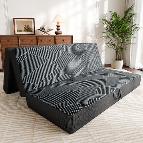 Vamcheer Folding Mattress Foldable Mattress 6 Inch" |  36 inch x 24 Tri Folding Mattress Trifold Memory Foam Mattress with Washable Cover, Handle & Non-Slip Bottom for Travel Camping Guest