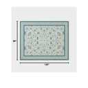 EverGrace Area Rugs for Living Room 8x10, Boho Floral Faux Wool Indoor Outdoor Rugs, Washable Rugs for Bedroom Dining Room Entryway Kitchen, Low Pile Floor Mat Carpet for Home Decor, Pale Blue