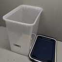 IRIS USA Airtight Dog Food Storage Container, Up to 30 lbs, Attachable Wheels, for Dog Cat Bird and other Pet Food Storage Bin, Keep Fresh, Easy Mobility, BPA Free, Navy