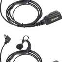 Retevis RB66 RB67 Walkie Talkie Earpiece with Mic, Type-C Plug, Only Compatible RB66S RB66 RB67 Walkie-talkies, Two Way Radio Earpiece, 1-Wire with Inline PTT, Metal Collar Clip(2 Pack)