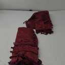 Burgundy Curtains for Living Room 2 Panels Cottage Maroon Tassel Lace Curtain Panels 96 Inches Long Boho Wine Macrame Curtains Xmas Christmas Farmhouse Themed Winter Dcor 8ft 52"W x 96"L Red