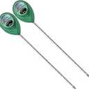 Censinda Soil Moisture Meter, 2 Pack Long Probe Soil Moisture Monitor for House Plants, Soil Hygrometer Moisture Sensor for Indoor & Outdoor, Garden, Farm, Lawn Plant Care, No Battery Needed(Green)