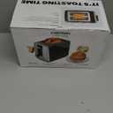 Chefman 2 Slice Toaster, 7 Shade Settings, Removable Crumb Tray, Thick Bread and Bagel Toaster with Defrost and Cancel Buttons  Black (Basic - New)
