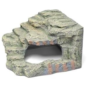 Repticircle Resin Reptile Hideout Cave,Natural Habitat Decor for Bearded Dragon, Leopard Gecko, Lizards & Turtles,Terrarium Tank Accessories