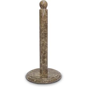 Handmade Fossil Grey Marble Paper Towel Holder  Natural Stone Stand with Subtle Fossil Patterns  Luxury Countertop Decor for Kitchen & Bathroom  Elegant Gift Idea