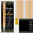 Sayglossy 50 Sets Happy Birthday Party Favors for Guests Anniversary Party Favor Include 50 Ballpoint Pens with 50 Thank You Cards 100 Bags and Twist Ties for Anniversary
