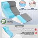 BDEUS 4PCS 25 Inch Extra Wide Orthopedic Bed Wedge Pillow Set, Memory Foam Adjustable Wedge Pillow Post Surgery for Back, Neck and Leg Pain Relief-Acid Reflux and GERD for Sleeping, with Travel Bag