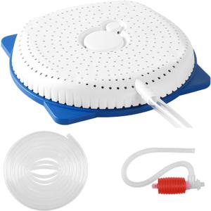 Pool Cover Pump Siphon, Automatic Above Ground Pool Water Pump, White, Round, Plastic, Siphon Mechanism, Effortless Pool Drainage
