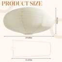 2PCS Large Hanging Lamp Shade 20INCH Linen Pendant Lamp Shade Can Replace Paper Lamp Shade, Handmade Linen Pendant Light Minimalist Decorations Suitable for Living Room, Hallway Bedroom and Kitchen