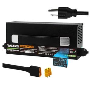 67.2V 15A Li-ion Battery Charger Aluminum Case with OLED Display Used for 16S 59.2V 60V Lithium Battery Fast Charger with DC Output XT60 Male Connector