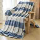 Fleece Bed Blankets Throw Size - Soft Lightweight Plush Fuzzy Cozy Luxury Blanket Microfiber Throw for Couch Bed,All-Season Breathable,40x60 Inches (Checkered Blue)