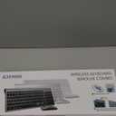 Wireless Keyboard Mouse Combo - Rechargeable, Quiet, Compact Design with Number Pad, 2.4 GHz USB Receiver, Slim Keyboard and Ergonomic Mice Set for Windows Computer Desktop PC Laptop -Silver White