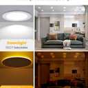 6 Inch LED Recessed Lighting - with Night Light, 2700K/3000K/4000K/5000K/6000K Dimmable Canless Recessed Light, 12W+3W, Wafer Downlight Soffit with Junction Box, 6inch 6P Oil-Rubbed Bronze