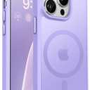 Vooii for iPhone 13 Pro Phone Case,[Compatible with Magsafe] Translucent Matte Shockproof Women Men Girl Protective Case Cover for iPhone 13 Pro (ONLY) 6.1", Light Purple, Pack Of 2