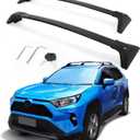 Roof Rack Cross Bars for Toyota RAV4 2019-2025 (Not Fit 2024 LE/Adventure/TRD Off-Road/Hybrid Woodland Edition). Anti-Theft Lock Mechanism Black Matte Aluminum Anti-Corrosion Crossbars