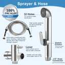 Handheld Bidet Sprayer for Toilet,Adjustable Water Pressure with Bidet Hose for Feminine Wash, Zinc Alloy Muslim Shower Bathroom Bidet Sprayer Set for Baby Wash,Support Wall or Toilet Mount
