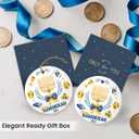 5 x Happy Hanukkah Ornaments 2025 - Hanukkah Ornament for Christmas Tree, Spiritual Gifts for Women, Cute Ceramic Ornament as Chanukah Gift, Gifts for Jewish Men Friends Neighbors Mom Coworker