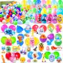 165PCS Prefilled Easter Eggs with Toys Inside, Easter Eggs Fillers Basket Stuffers Easter Hunt Games Party Favor Supplies Classroom Prize for Kids