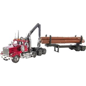 Fascinations Metal Earth Premium Series Western Star 4900SB Log Truck & Trailer 3D Metal Model Kit