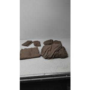 Modern Threads Soft Microfiber Solid Sheets - setLuxurious Microfiber Bed Sheets 62 inch - Includes Flat Sheet, Fitted Sheet with Deep Pockets, & Pillowcases Brown Queen 4 pillows 33×19 in