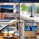 TV Antenna Indoor Antenna for Smart TV for Long Range Reception and All Smart TVs HD Digital Antenna with Amplifier Signal Booster for Local Channels Supports 4K 1080p-16.4ft(Blue)