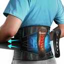 Back Brace for Lower Back Pain,Reusable Ice Pack for Injuries Lumbar Support Belt for Men Women,Bionic Spine Design Back Brace with Cold Pad for Sciatica Herniated Disc, L