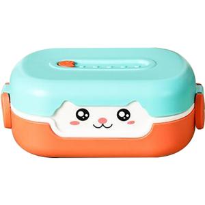Bento Lunch Box for Kids - Food & Snack Container for Kids & Adults - Dishwasher & Microwave Safe | BPA & PVC Free | Leakproof | loncheras para nios (MIXCOLOR-A)