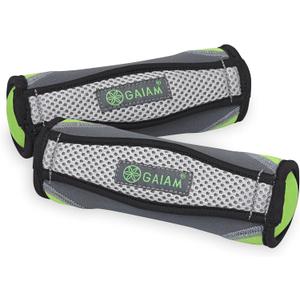 Gaiam Hand Weights for Women & Men Soft Dumbbell Walking Hand Weight Sets with Hand Strap