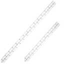 AHANDMAKER 2 Sizes Quilting Ruler, 9" and 15" Transparent Acrylic Non Slip Quiltings, Clear Slotted Quilting Rulers, Seam Guide Measuring Tool for Cutting Fabric Pattern Making and Sewing