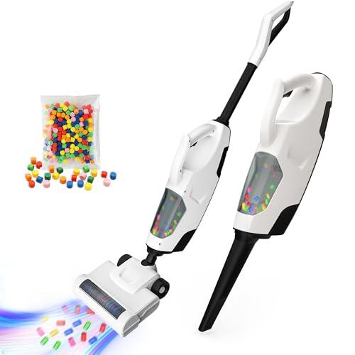 SMILESSKIDDO Kids Vacuum that Really Works - Toddler Toy Vacuum with 2 Nozzles, Working Sound and Ball Popping Action, Cleaning Toys for Kids