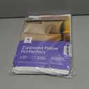 Ultra Soft Pillow Protectors with Zipper Standard Size - Set of 4 Breathable Pillow Covers - 100% Protection Against Stains, Dust & Dirt - Machine Washable (White)