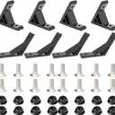 4Pcs 45deg, 4Pcs 135deg 2020 Aluminum Extrusion T Slot Angle Bracket 20 Series Extruded Hardware 45 Degree Joint Corner Connector for 45 135 Degree 20/20 80 20 2040 Black Aluminum Profile