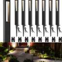 SUNVIE Low Voltage Landscape Lights 3W LED Pathway Lights Wired Aluminum Waterproof Outdoor Landscape Lighting 3000K 12-24V Path Lights Low Voltage for Garden Yard Walkway ETL, 8 Pack with Connectors (Soft White(3000K))