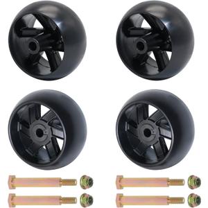 KOOTANS 4 Pack Mower Deck Wheels for Husqvarna 532174873 589527301, for Craftsman MTD AYP 174873 133957 532133957 734-3058, for Cub Cadet 753-04856A, Fit for most 42" 46'' 48'' 50" 52'' and 54" Decks