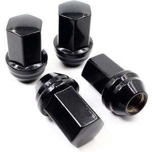 Set of 24 Veritek 14x1.5mm OEM Factory Style 1.80 Inch Length 7/8 22mm Hex Duplex Large Acorn Seat Wide Base Replacement Black Lug Nuts for Buick Cadillac Chevy Chevrolet GMC Factory Wheels