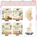 2 x Winnie Baby Shower Decorations, Pooh Diaper Raffle Box, Baby Gender Reveal Decorations, He Or She Gender Reveal with 50pcs Winnie Cards 2 Ink Pads