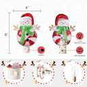 Afirst Christmas Night Light, 3D Christmas Snowman Campfire Nightlight, Flickering Night Light Plug in Christmas Decorations Snowman Figurines Lamp for Home Wall Bedroom