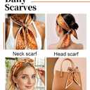 Purse Scarf for Handbags Long Skinny Scarf Bandana Silk Feeling Head Scarf Hair Neck Scarves for Women Bag