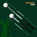 Retractable Golf Swing Trainer Aid with Grip Arm Band for Right -Handed Golfers, Grip Tempo Trainer, Click Feedback, Arm Correction Training Aid for Indoor Outdoor, Golf Practice Stick for Men