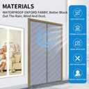 Thermal Insulated Magnetic Door Curtain (Fits Door Opening 36 x 96 in, Actual Curtain Size 38 x 97 in) Thicker Cotton Insulation, Weatherproof, Windproof, Soundproof, Keeps Cold Out for Winter