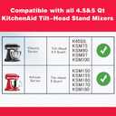 Stainless Steel Mixer bowl Fit for KitchenAid Artisan&Classic Series 4.5-5 QT Tilt-Head Mixer, 5 Quart Mixing Bowl with Handle.