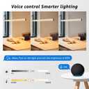 40W Gold Linear Pendant Light Aluminum, 54" Dimmable Kitchen Island Lighting with Remote & App Control, Adjustable CCT (3000K-6000K), Dining Room Chandelier for Home Office Study