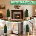 Yangrass 2Pack Artificial Topiary Cedar Trees, 4FT Artificial Cedar Pine Tree Potted UV Rated Plant Fake Plants Tall Artificial Plants Shrubs for Indoors Outdoors
