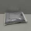 Melodieux Grey Semi Sheer Curtains 45 Inch Length, Small Window Sheer Curtains, Bedroom Kitchen Linen Look Farmhouse Light Filtering Shiny Sheer Drapes Rod Pocket, 52" W x 45" L, 2 Panels